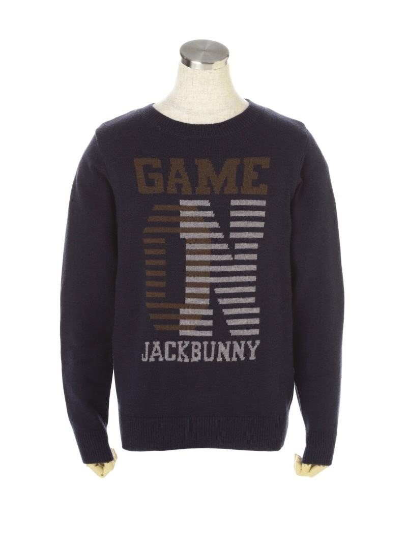 【大特価80%OFF】Jack Bunny!!（ジャックバニー） インターシャ クルーネックニット プルオーバー (JUNIOR)  264-9270047
