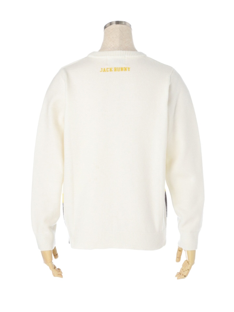 【大特価80%OFF】Jack Bunny!!（ジャックバニー） マウンテン柄 インターシャ クルーネック ニット プルオーバー(JUNIOR) 264-9270155 