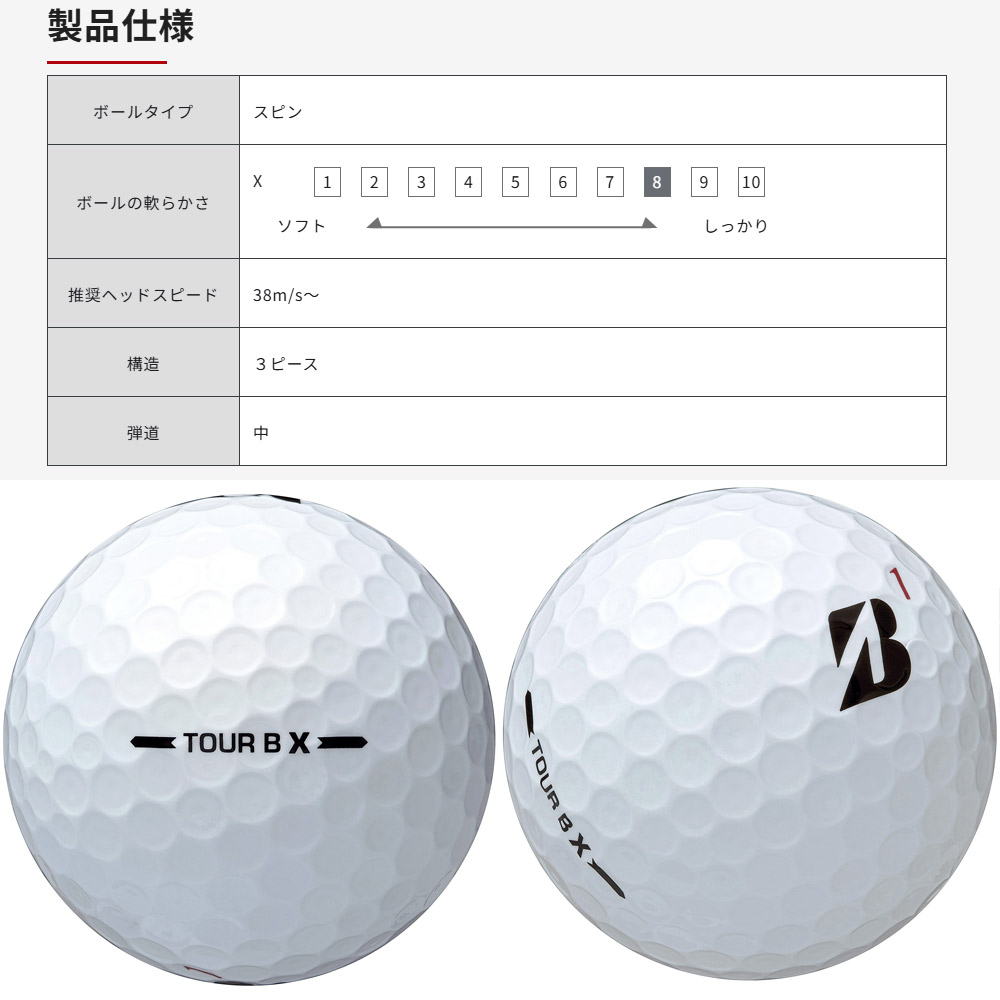 ブリヂストン TOUR B X 2026 ツアーB 日本仕様 1ダース 12球入り