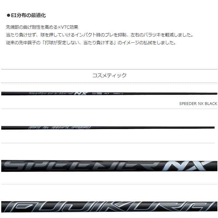 Fujikura nx ブラック 60-SR キャロウェイ シャフト 3w用