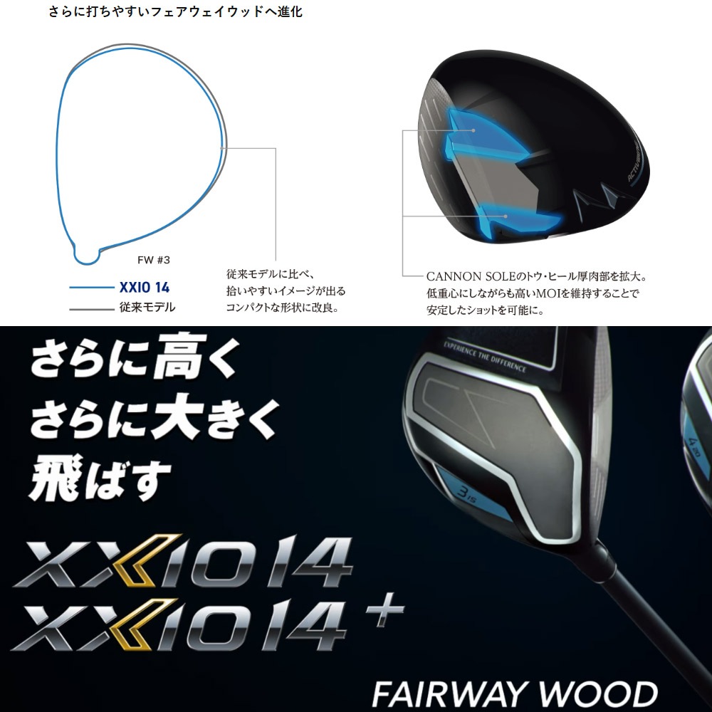 XXIO ゼクシオ 14+ プラス FW フェアウェイウッド DUNLOP ダンロップ SPEEDER NX DST for XXIO カーボンシャフト