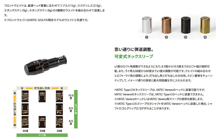 キャスコ VATIC Venero ヴェネーロ ドライバーヘッド【ヘッド単体販売不可】 キャスコ VATIC Venero ヴェネーロ ドライバーヘッド【ヘッド単体販売