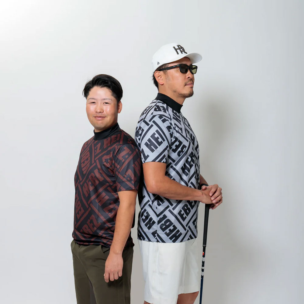 50%OFF】HBBS-04-1 HEBEZ GOLF カラーリングネックポロシャツ