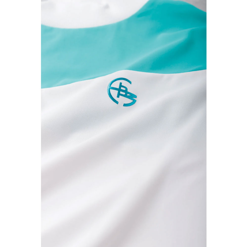 50%OFF】HBDS-01-1 HEBEZ ゴルフ リブ衿スラッシュバイカラーモック