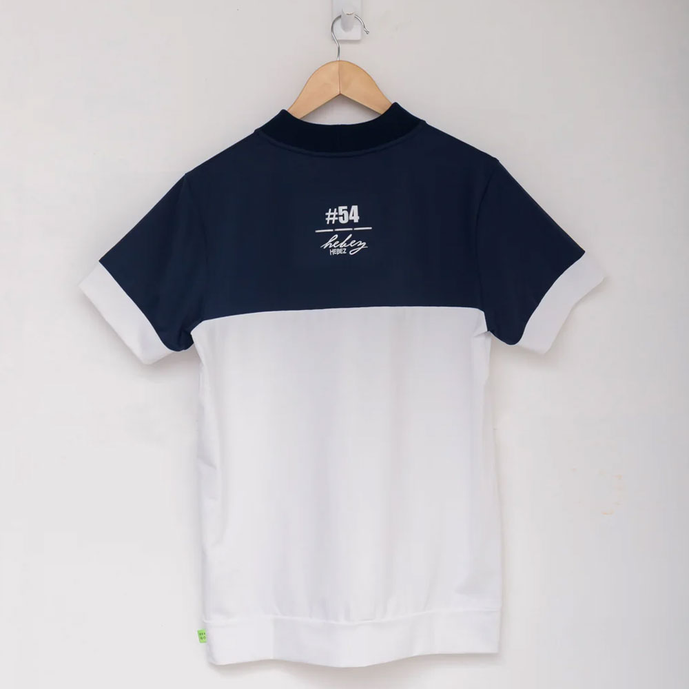 50%OFF】HBDS-01-1 HEBEZ ゴルフ リブ衿スラッシュバイカラーモック