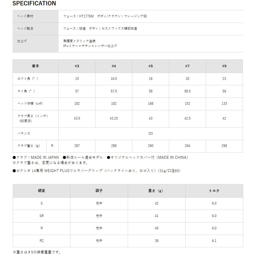 XXIO ゼクシオ 14 FW フェアウェイウッド DUNLOP ダンロップ MP1400 カーボンシャフト