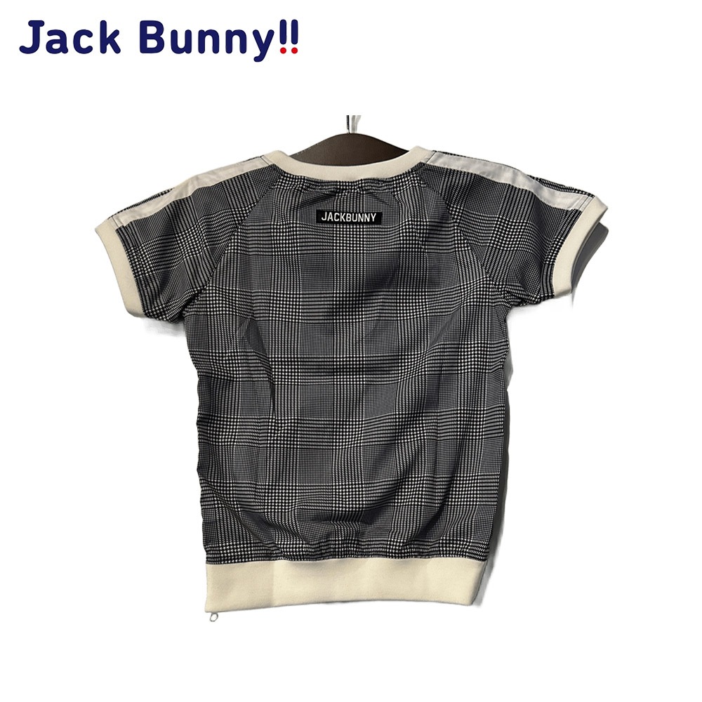 【大特価80%OFF】Jack Bunny!!（ジャックバニー） (JUNIOR) ストレッチプリント(グレンチェック)半袖シャツ 264-0121309 