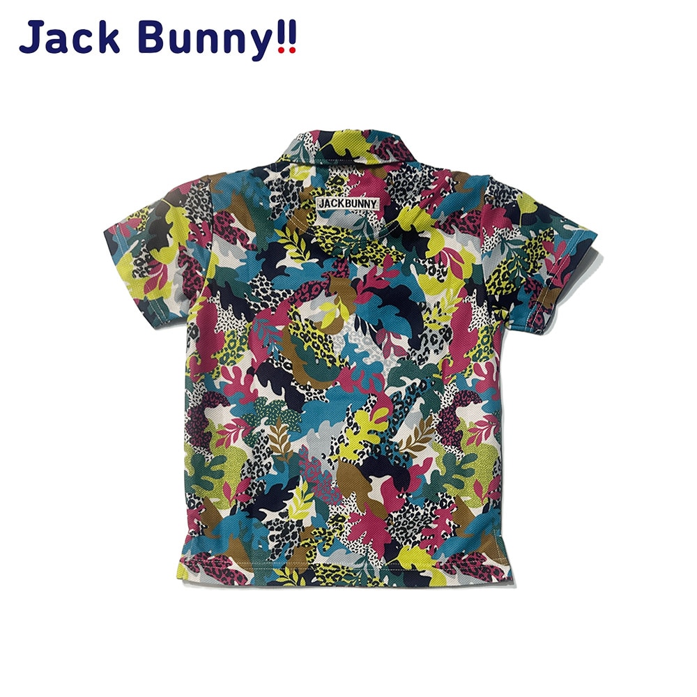 ク*ン様 タグ付/新品 Jack Bunny!! カラフル葉柄 ポロシャツ サイ 大特価80%OFF】Jack Bunny!!（ジャックバニー） (JUNIOR) ボタニカル