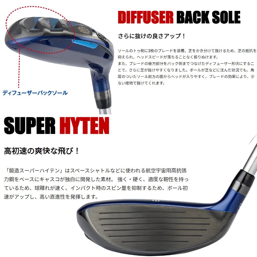 キャスコ　ユーティリティ　レディース　UFO 38度　※ヘッドのみ ヘッド単体】Kasco UFO AIR UT Ladies by POWER TORNADO