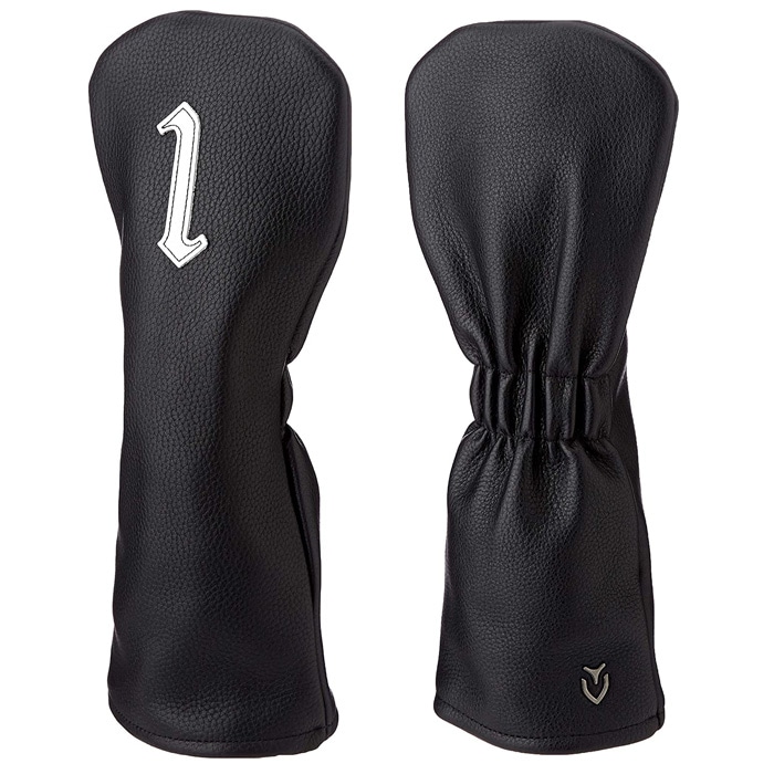 【とみ 】VESSEL ベゼル ヘッドカバー 黒  本革 ５枚セット VESSEL Genuine Leather Head Cover ベゼル 天然皮革 ドライバー
