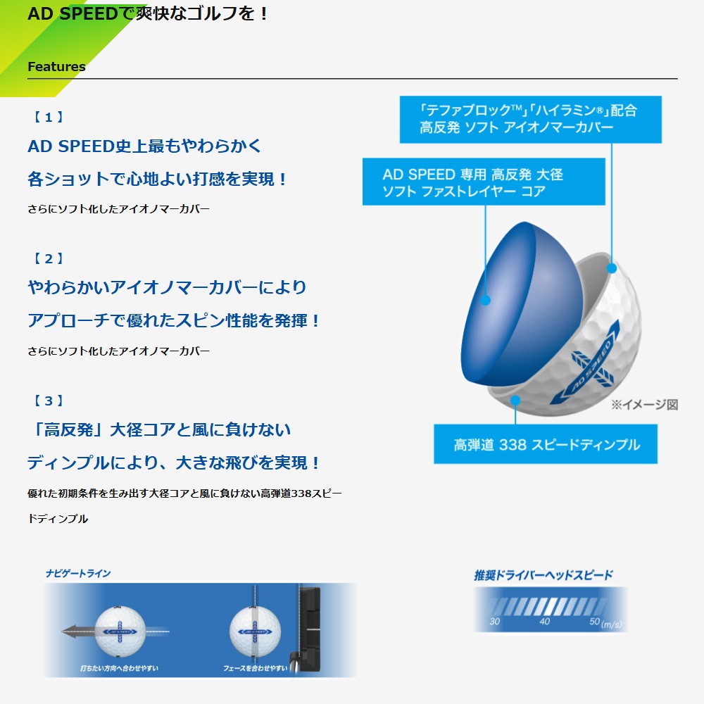 SRIXON AD SPEED 2026 スリクソン ADスピード ボール 1ダース 12球入