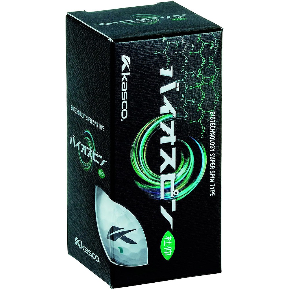 キャスコ バイオスピン ゴルフボール (6個入り)半ダース ホワイト KASCO BIOSPIN