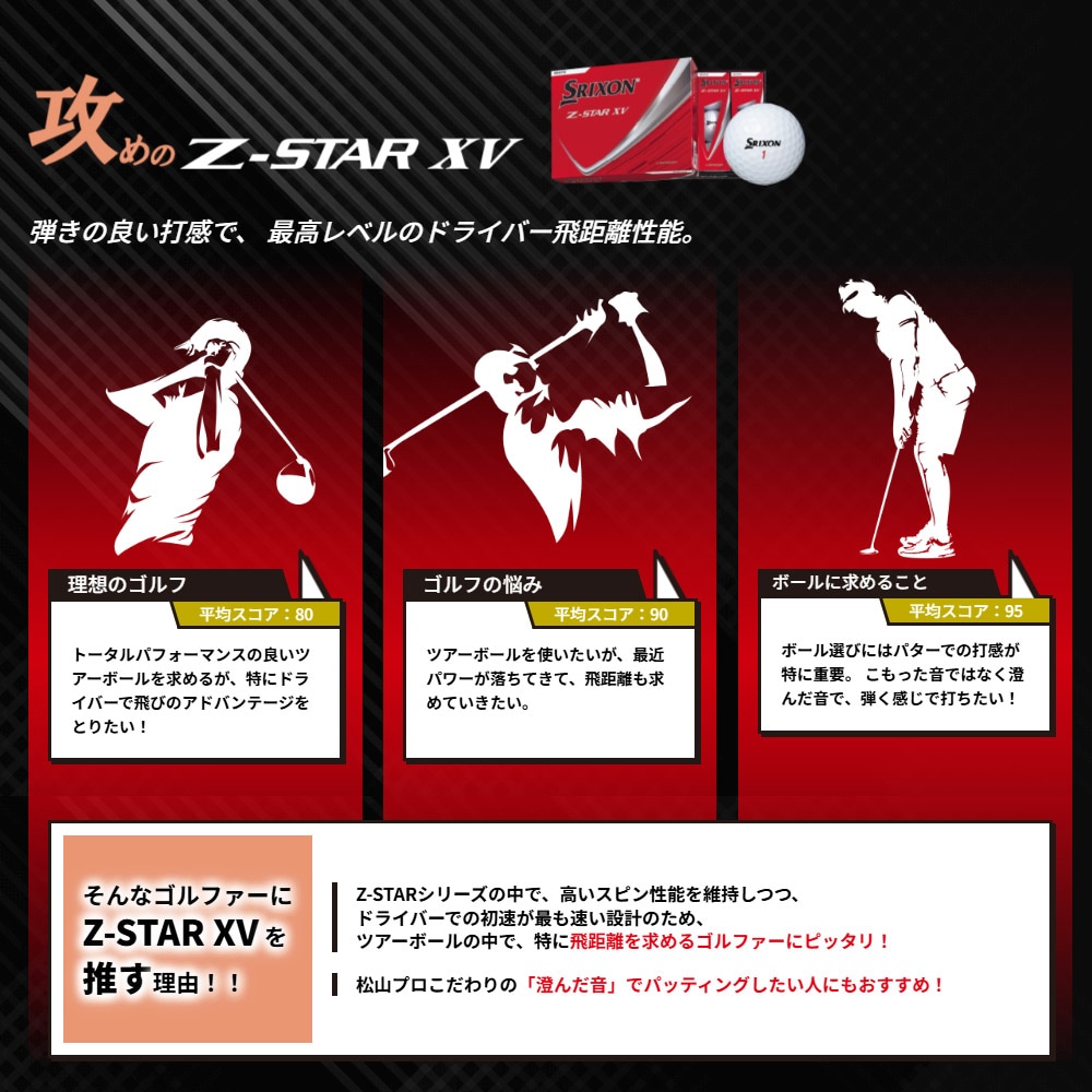 SRIXON Z-STAR XV 2025 スリクソン Z-STAR XV 1ダース 日本仕様