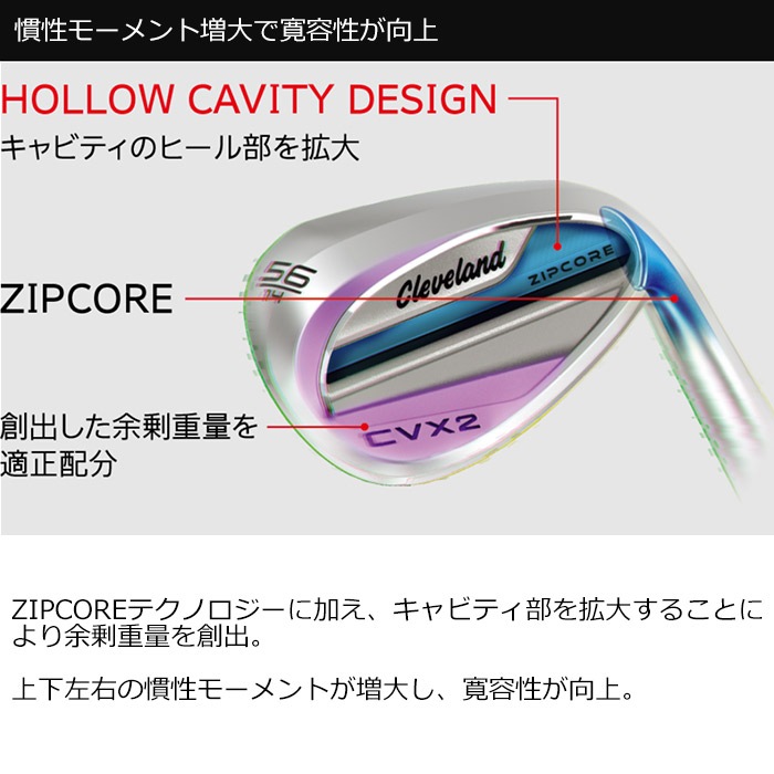 Cleveland Golf クリーブランド CVX2 ZIPCORE ウエッジ DG95 S200装着モデル 日本仕様