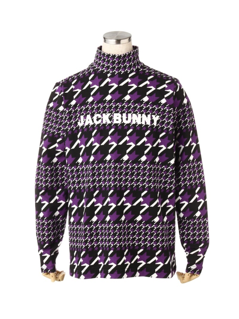 【大特価80%OFF】Jack Bunny!!（ジャックバニー） ベア天竺 スター千鳥ボーダー 長袖 ハイネックカットソー (JUINOR) 264-1266907 