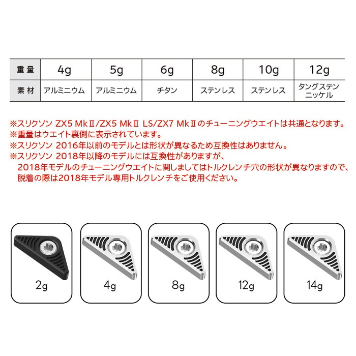 スリクソン ZXシリーズ用 チューニングウェイト SRIXON ZX5MkII