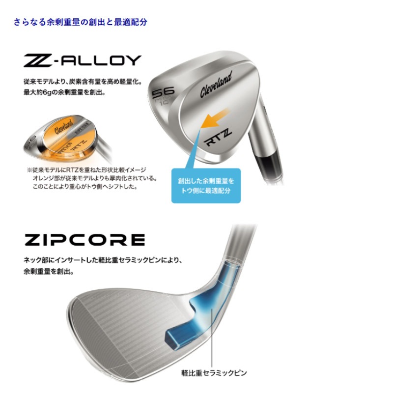 Cleveland Golf クリーブランド RTZ ツアーサテン ウエッジ N.S.PRO 950GH neo装着モデル 日本仕様 Z-ALLOY 