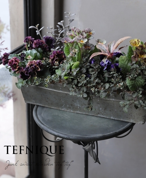 ヴィンテージ　お花 TEFNIQUE-寄せ植え 2020 * no.4 * 『ヴィンテージロングスクエア