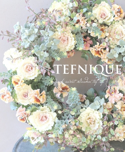 寄せ植え】-TEFNIQUE-寄せ植えリース 2022 * no.11 * ラブリー