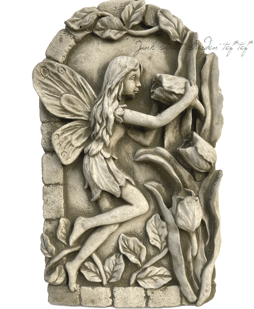 雑貨】 英国SPARTA STATUES 『Fairy and Flowers Plaque』 ガーデン