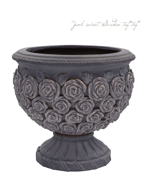 雑貨】フラワーモチーフゴブレット 【ブラック】 | 鉢・テラコッタ