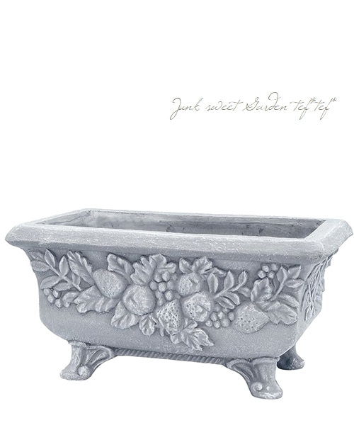 雑貨】デコラティブモチーフプランター 【グレー】 | 鉢・テラコッタ