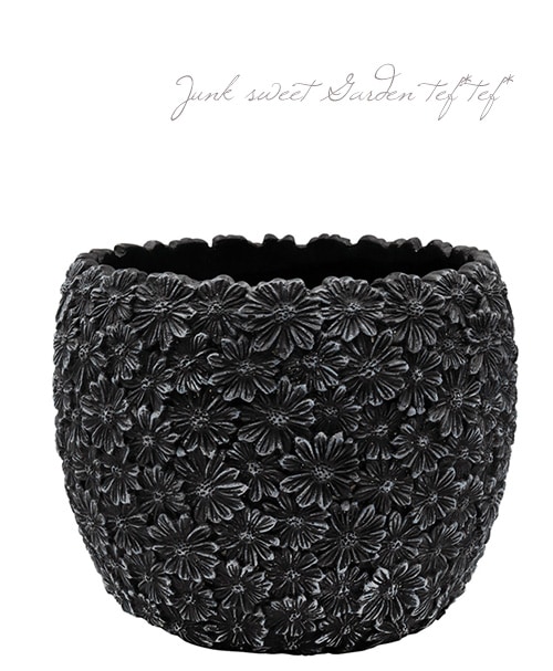 雑貨】デイジーフラワーベーシック XL-BK 【ブラック】 | 鉢