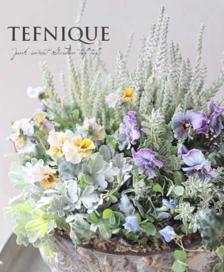 寄せ植え】-TEFNIQUE-寄せ植え 2025 * no.12 * 『大人可愛い冬景色の