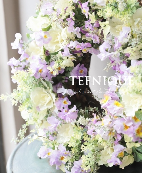 寄せ植え】-TEFNIQUE-寄せ植えリース 2022 * no.04 * エレガンス