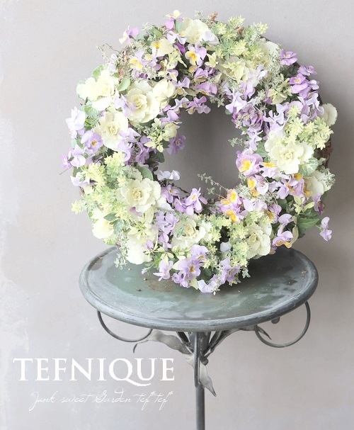 寄せ植え】-TEFNIQUE-寄せ植えリース 2022 * no.04 * エレガンス