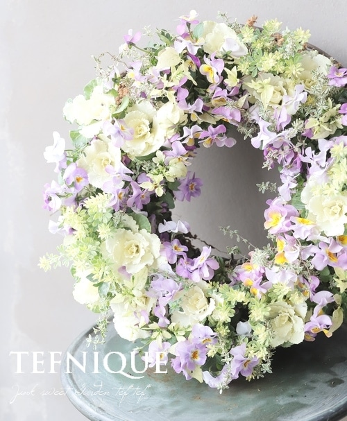 寄せ植え】-TEFNIQUE-寄せ植えリース 2022 * no.04 * エレガンス
