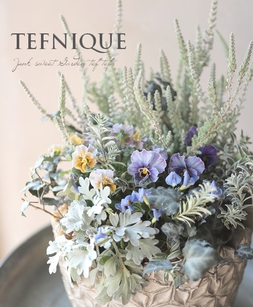 寄せ植え】-TEFNIQUE-寄せ植え 2025 * no.6 * 『大人可愛い冬景色の