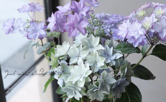 あずさ様　緑系、白、薄紫⭕️9月中まで　⭕️造花葉っぱ無し　⭕️シルバー21 秋色紫陽花 