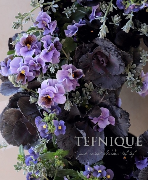 寄せ植え】 -TEFNIQUE-寄せ植えリース 2025 * no.15 * 大人かっこいい