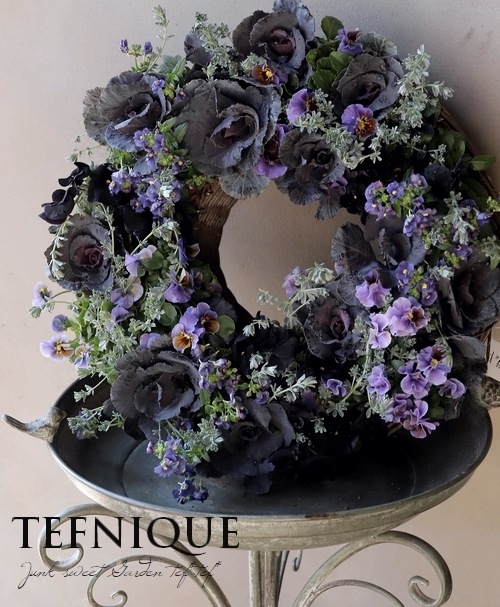 寄せ植え】 -TEFNIQUE-寄せ植えリース 2025 * no.15 * 大人かっこいい