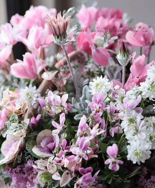 tef*tef*寄せ植え 2018 * no.45* 思いっきりlovelyな女の子の寄せ植え