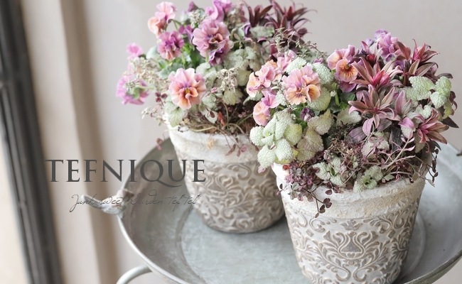 寄せ植え】-TEFNIQUE-寄せ植え 2023 * no.9 * 『ロマンティックカラー