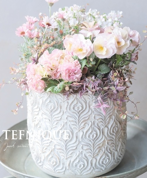 寄せ植え】-TEFNIQUE-寄せ植え 2026 * no.2 * 『大人可愛いlovely pink