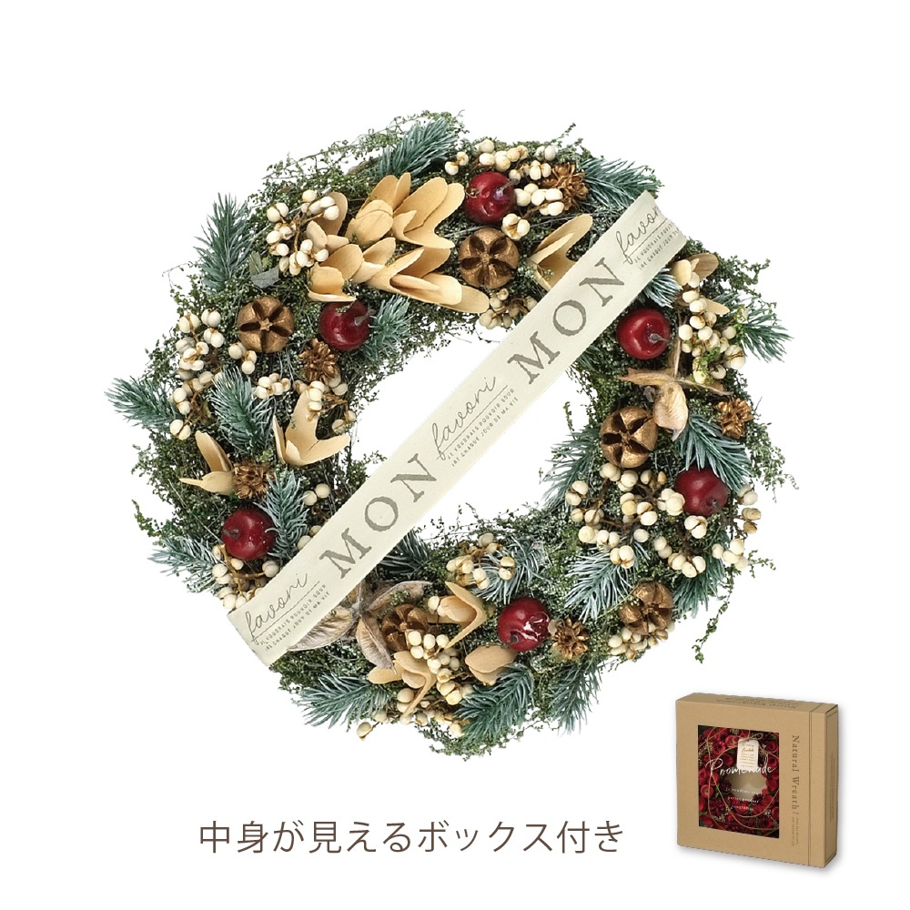 雑貨】 【冬・クリスマス】 ナチュラルリース 『幸せの住まい』 L