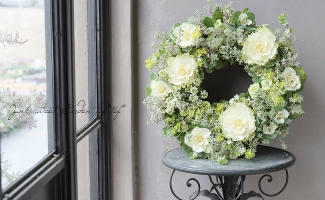 TEFNIQUE-寄せ植えリース 2019 * no.114 * エレガントなクリスマス