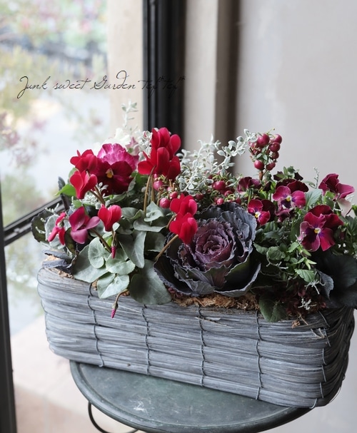 TEFNIQUE-寄せ植え 2019 * no.115 * 『大人レッドなクリスマス