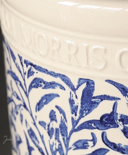 雑貨】 英国ウィリアムモリス リーフシリンダーブルーM | 鉢