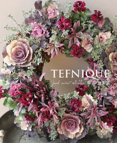 寄せ植え】-TEFNIQUE-寄せ植えリース 2023 * no.23 * アンティーク