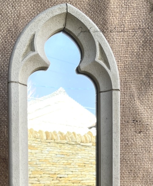 英国　壁掛け　オブジェ 雑貨】 英国SPARTA STATUES 『Gothic Lancet Mirror』 ガーデン