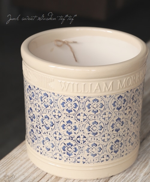 雑貨】 英国ウィリアムモリス ブルーフラワーL | 鉢・テラコッタ