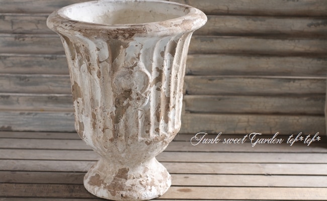 雑貨】ガル・カップポット アンティークホワイト | 鉢・テラコッタ