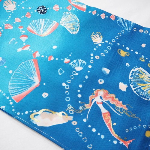金魚シリーズ♡ 新品浴衣 綿 【金魚 渦巻き 水玉】涼しげなカラフルデザイン♪ 癒し魚界の先駆け、金魚