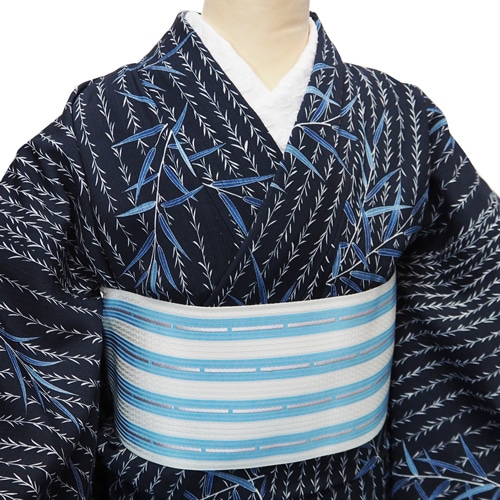 画像の帯つき【雑誌掲載】上品高貴な丸菊づくし涼し流水色浴衣◆ 画像の帯つき【雑誌掲載】上品高貴な丸菊づくし涼し流水色浴衣◇