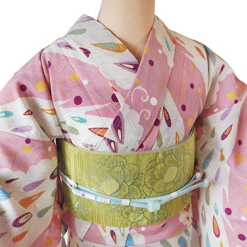 清涼浴衣_孔雀（ピンク） | 着物,浴衣,女性浴衣 | 「蝶々堂」呉服の丸藤