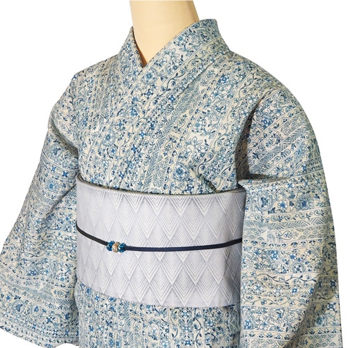 ☆ 夏着物 浴衣 縦縞模様に花柄 梨子色 K-4977 楽天市場】浴衣 レディース セット 波柄 臙脂 訪問着 8点セット